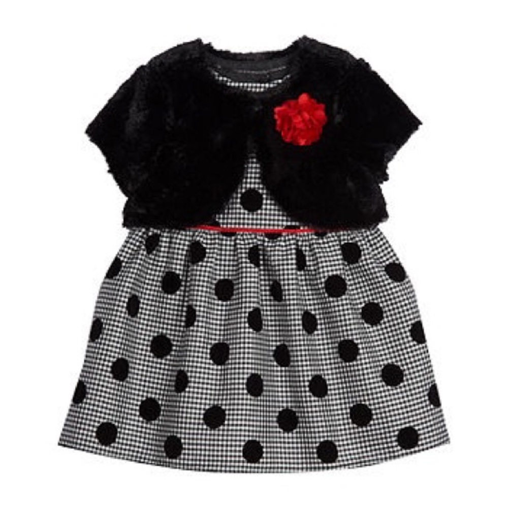 2-pc. Girls Sleeveless Checked A-Line Dress